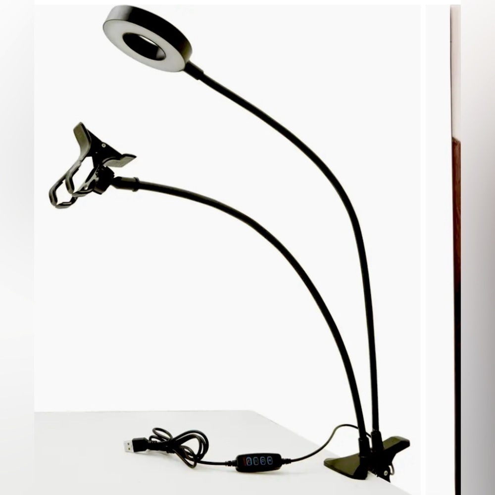 Live Streaming Kit Phone Holder plus light USB powered fits all phones